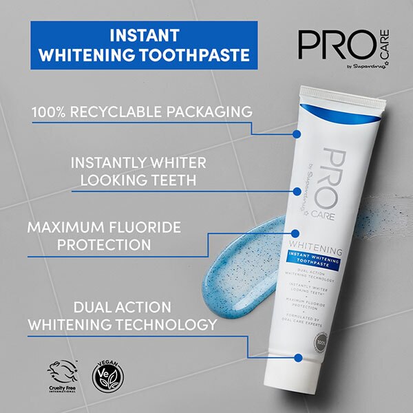 Superdrug ProCare Instant Whitening Toothpaste 75ml GOODS Superdrug