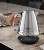 De'Longhi Diadema stainless steel electric kettle, imported from the UK
