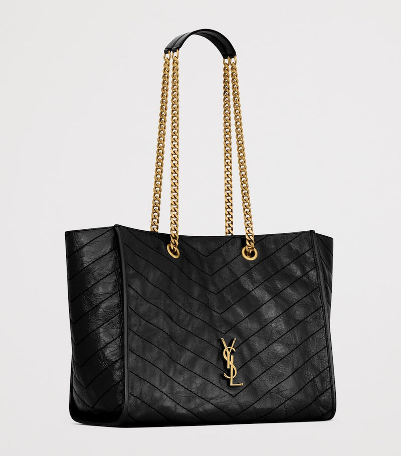 Saint Laurent Niki East-West medium shopping bag crinkled leather, UK version