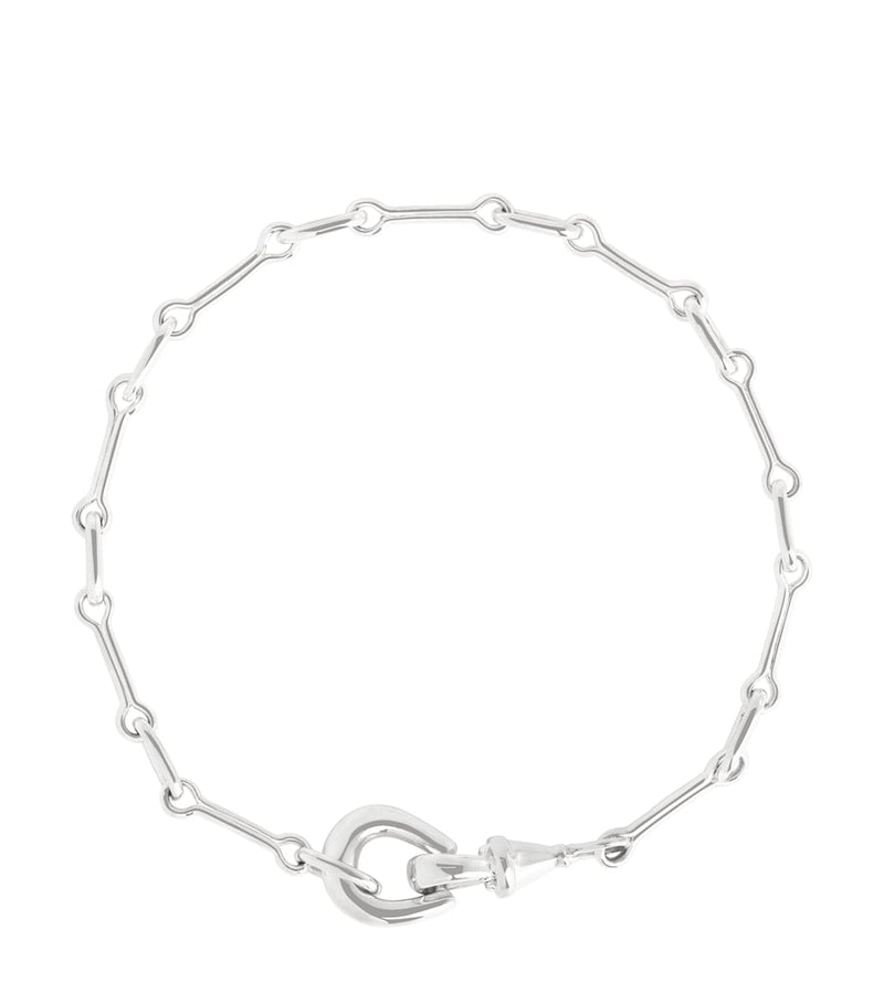 Astrid & Miyu rhodium-plated hardware chain bracelet, imported from the UK