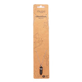 Superdrug Myga Silver Plated Necklace with Obsidian Pendant 45cm Chain- Buy online at McGrocer