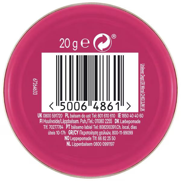 Vaseline Rosy Lips lip balm 20g (British brand)