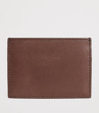 Thom Browne leather card holder with tricolour stripe, imported from the UK
