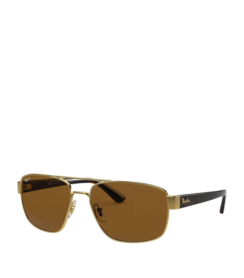 Ray-Ban rectangular sunglasses carbon fibre temples (British brand)