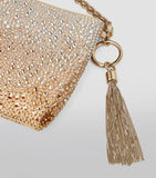 Jimmy Choo Callie crystal-embellished clutch bag, imported from the UK