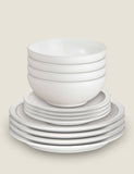 Denby cotton white 12 piece dinner set, imported from the UK