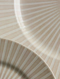Reactive stripe stoneware dinner set 12 piece, UK version