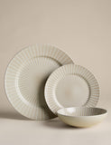 12 piece reactive striped dinner set, imported from the UK