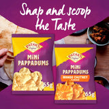 Patak's mango chutney flavour pappadums 65g, imported from the UK