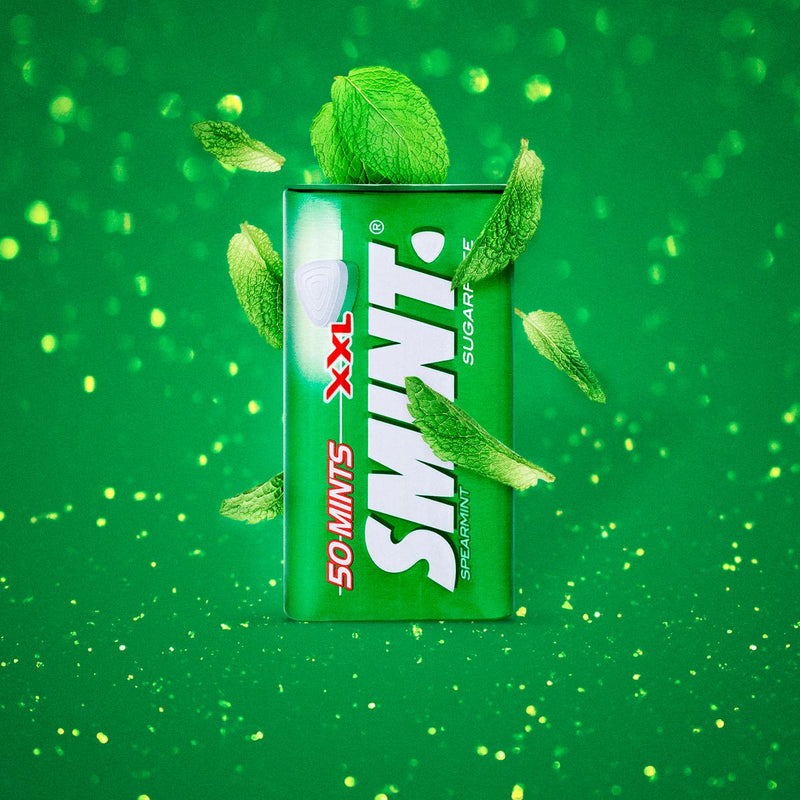 Smint XXL Spearmint sugarfree mints in tin 35g - British product