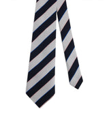 Harrods Dunhill Wool and Mulberry Silk Stripe Tie- Buy online at McGrocer
