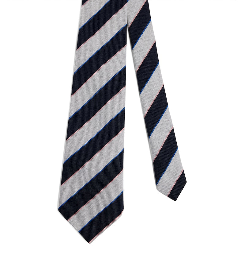 Dunhill wool-mulberry silk stripe tie, UK version