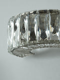 Aria clear wall light with faceted crystals, imported from the UK