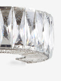 Aria clear wall light with faceted crystals, imported from the UK