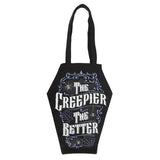 Something Different coffin shaped bag with spider web design, UK version