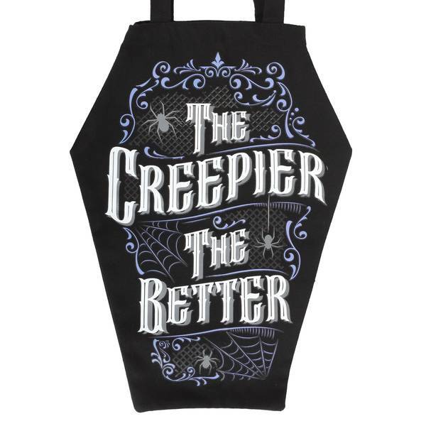 Something Different coffin shaped bag with spider web design, UK version