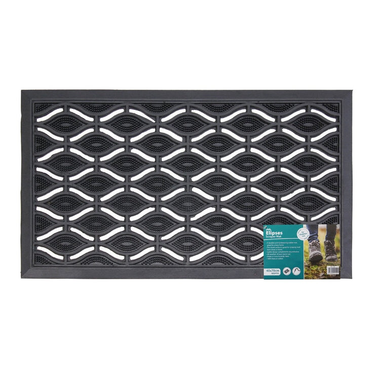 JVL rubber door mat 40x70 cm 2-pack - British product