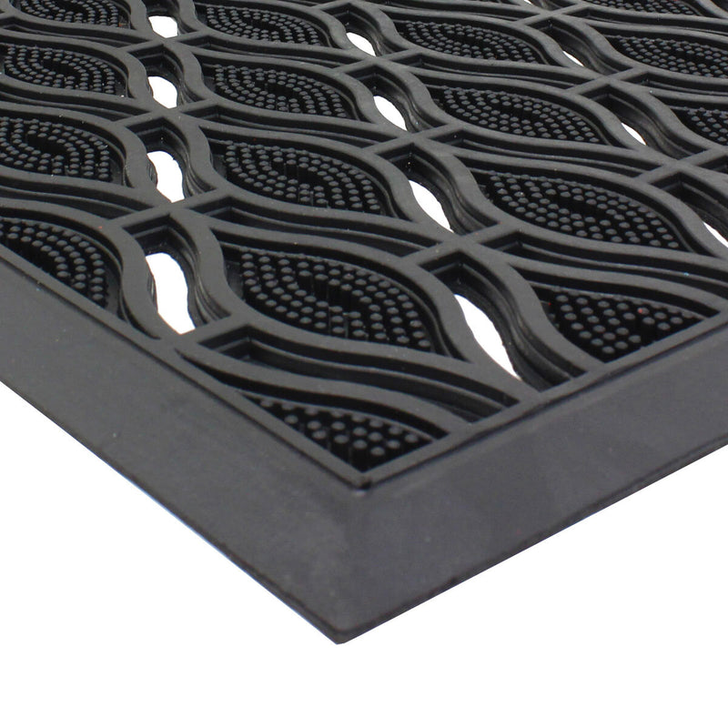 JVL rubber door mat 40x70 cm 2-pack - British product