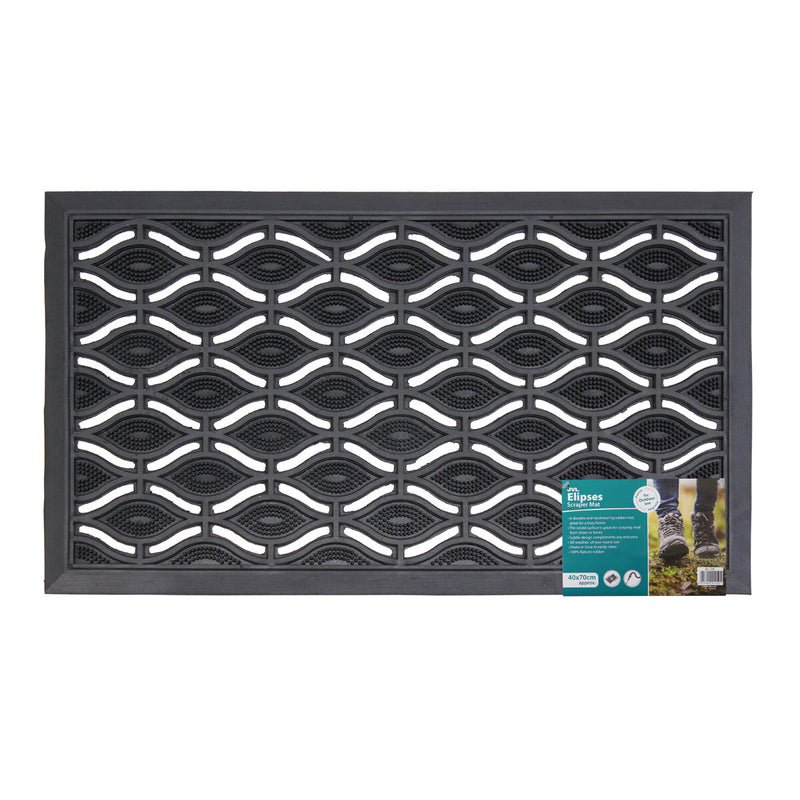 JVL rubber door mat 40x70 cm 2-pack - British product