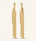 Givenchy Tape Drop Earrings distressed brass Paris 1952 - British product