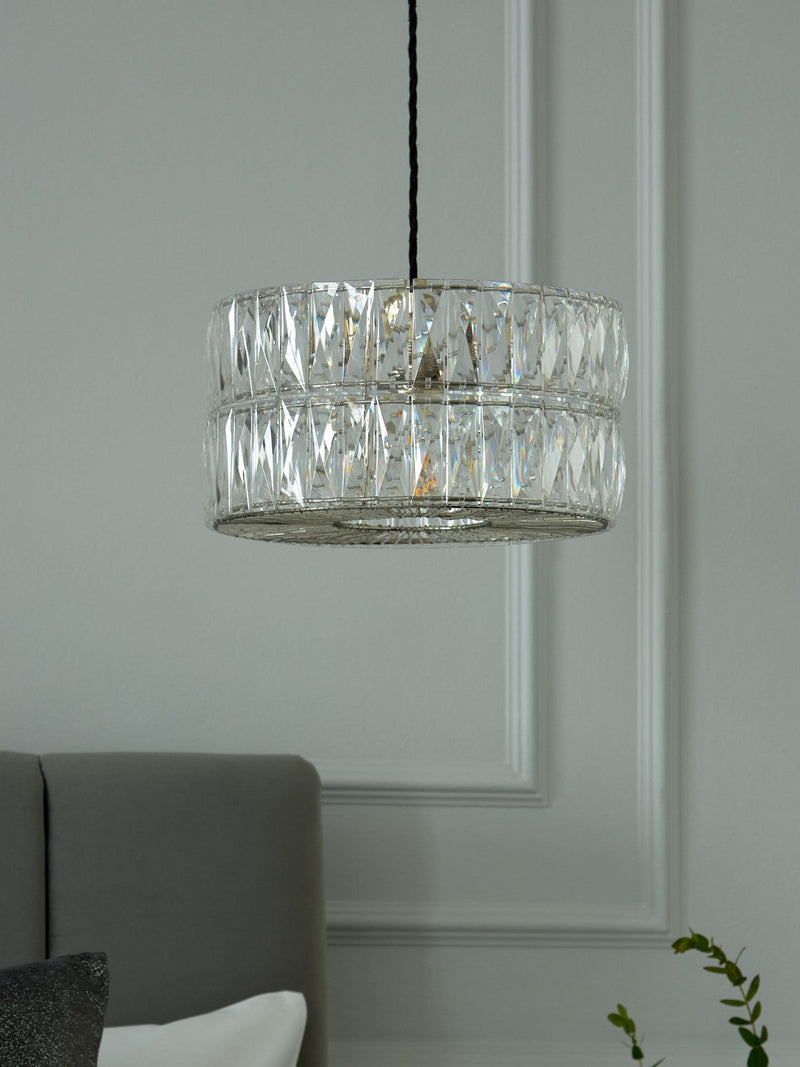 Aria clear crystal lamp shade, imported from the UK