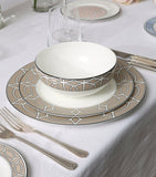 O.W. London set of 2 geometric print dessert plates 21cm, imported from the UK