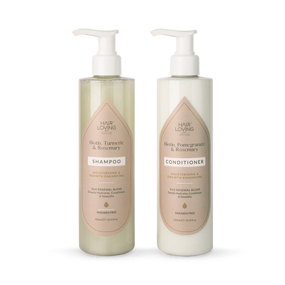Holland & Barrett Hair Loving Silk Renewal Shampoo & Conditioner Set for Hair Growth with Biotin, Rosemary & Argan Oil- Buy online at McGrocer