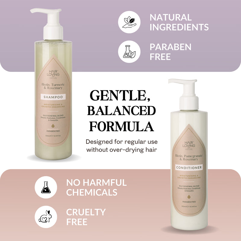 Hair Loving Silk Renewal shampoo and conditioner set (British brand)