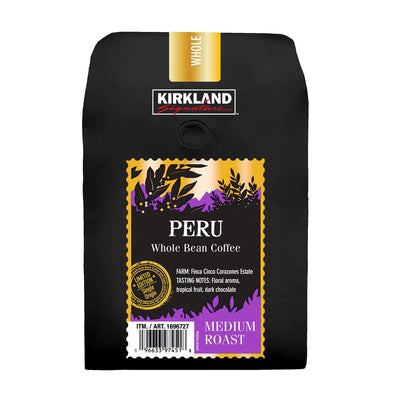 Costco UK Kirkland Signature Peru Medium Roast Whole Coffee Beans 907g- Buy online at McGrocer