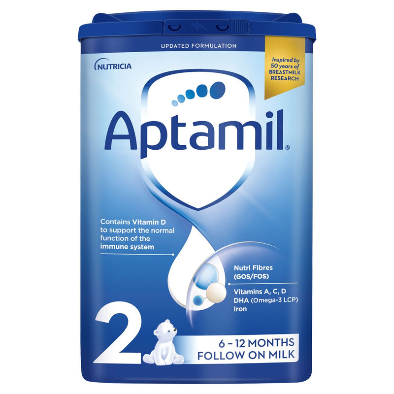 Aptamil baby formula Stage 2 follow-on milk 3 x 700g, imported from the UK