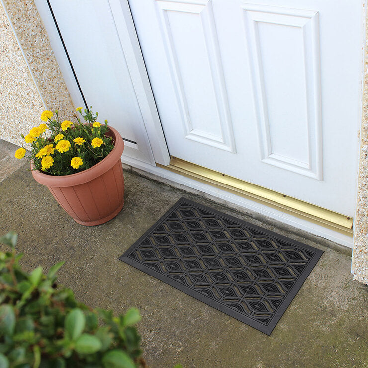 JVL rubber door mat 40x70 cm 2-pack - British product