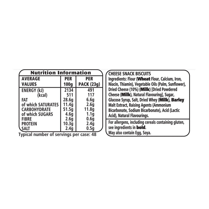 Jacobs Mini Cheddars Original 48 x 23g, UK version