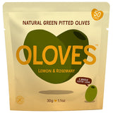 Oloves Lemon Rosemary Natural Green Pitted Olives 20 x 30g