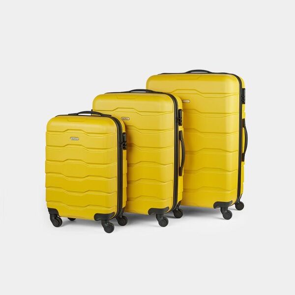 VonHaus luggage set 3 piece yellow (British brand)