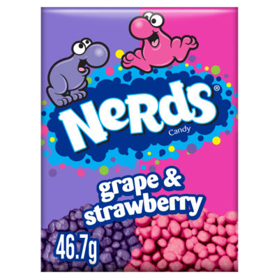 Nerds grape and strawberry fruit-flavoured candy 46.7g, imported from the UK