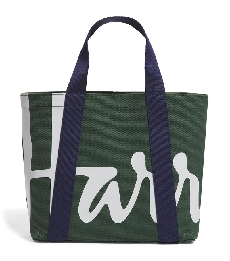 Harrods mini cotton logo tote bag H23cm, UK version