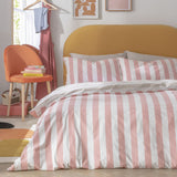 Argos Habitat Summer Haze Stripe Pink Duvet Cover Set - Double- Buy online at McGrocer