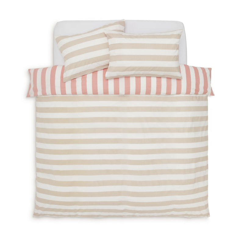 Habitat Summer Haze Stripe Pink duvet cover set double, UK version