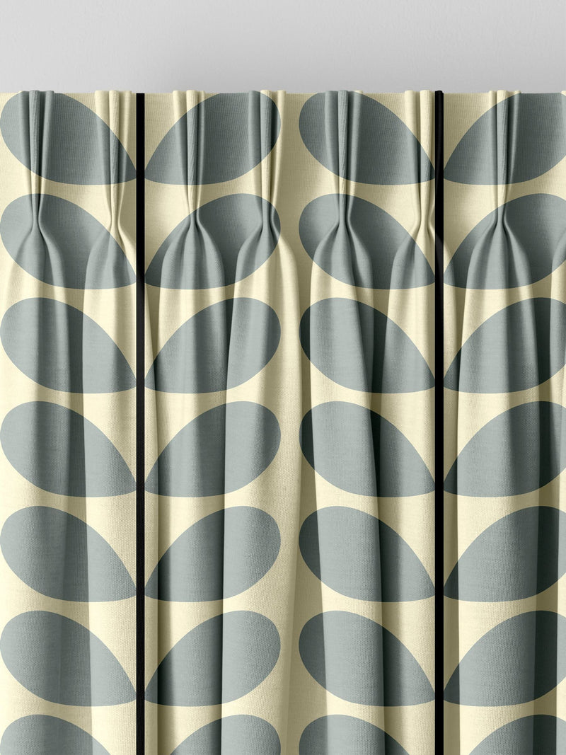 Orla Kiely blue two colour stem curtains, imported from the UK