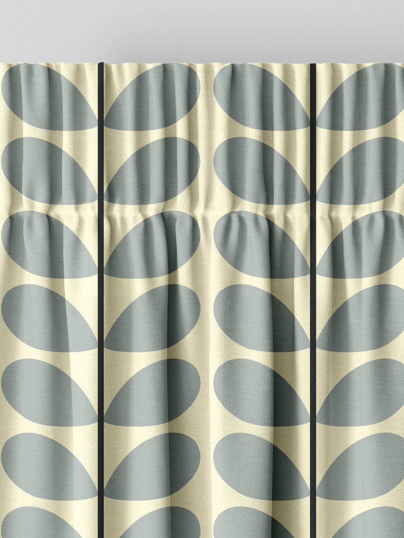 Orla Kiely blue two colour stem curtains, imported from the UK