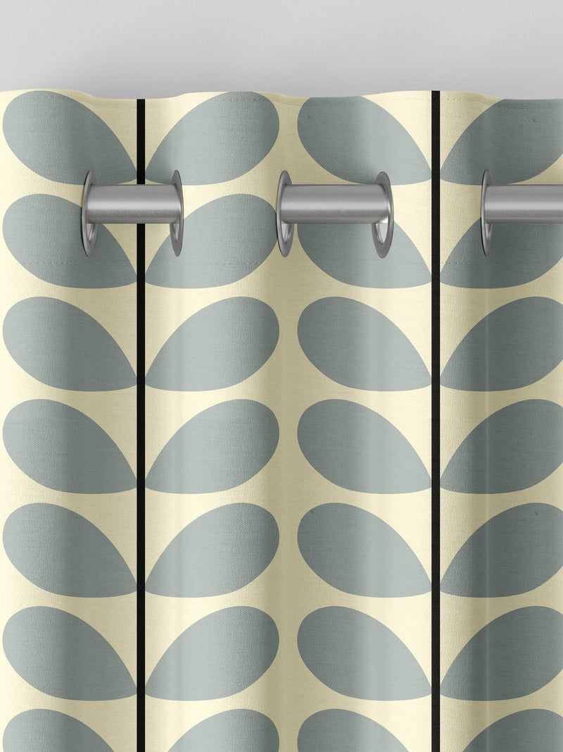 Orla Kiely blue two colour stem curtains, imported from the UK
