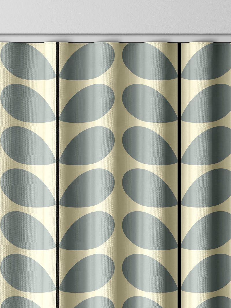 Orla Kiely blue two colour stem curtains, imported from the UK