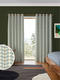 Orla Kiely blue two colour stem curtains, imported from the UK
