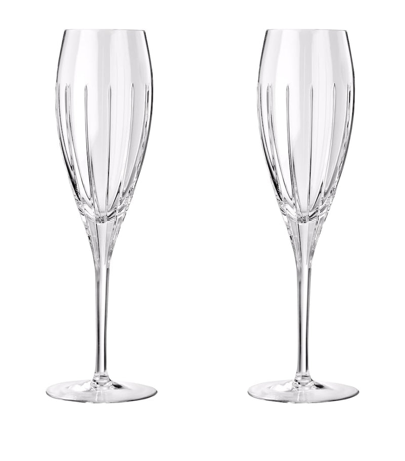 Christofle crystal champagne flutes Iriana set of 2, UK version