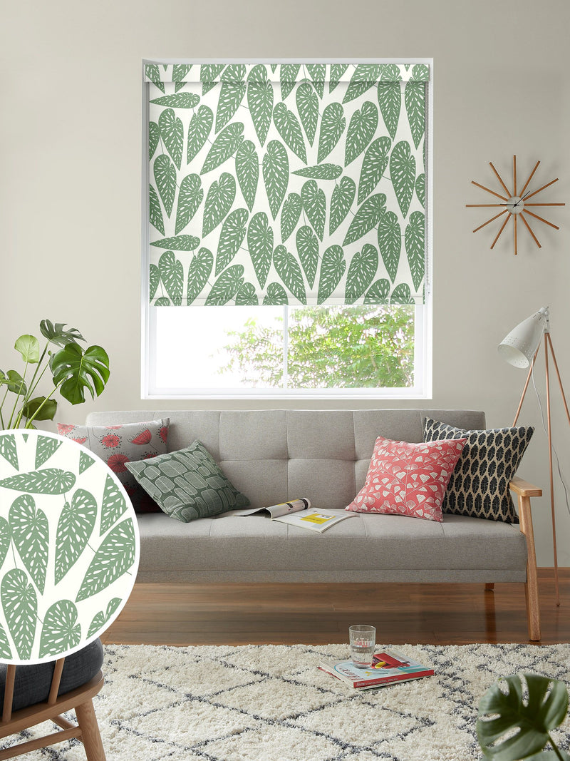 MissPrint Foliage Tropics roller blinds, imported from the UK