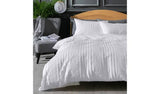Argos Home Crinkle White Bedding Set - King size