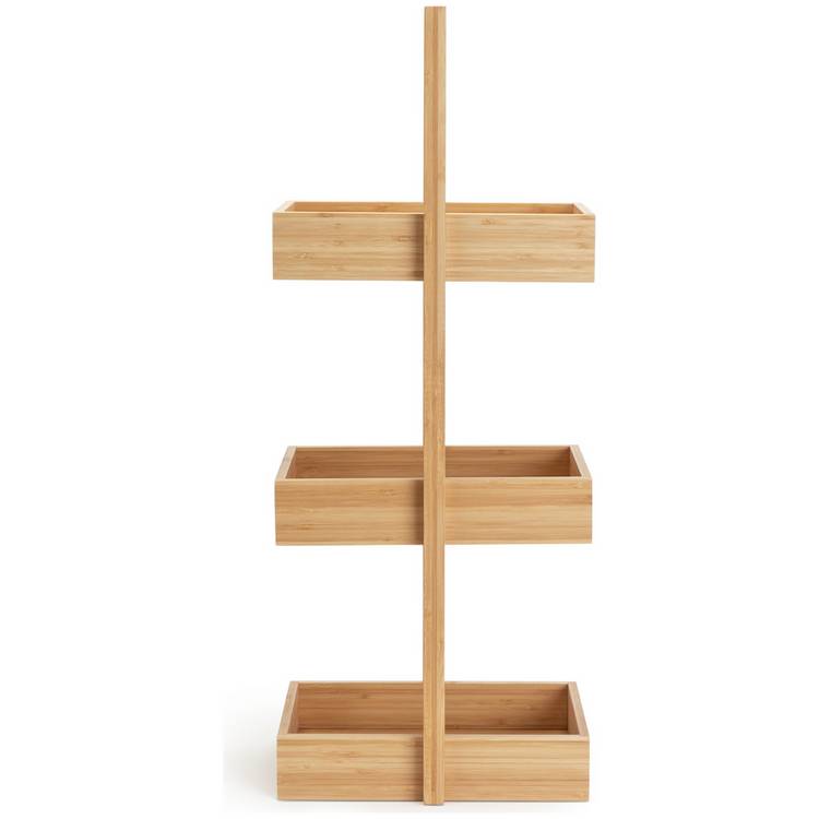 Habitat 3 tier bamboo storage caddy natural (British brand)