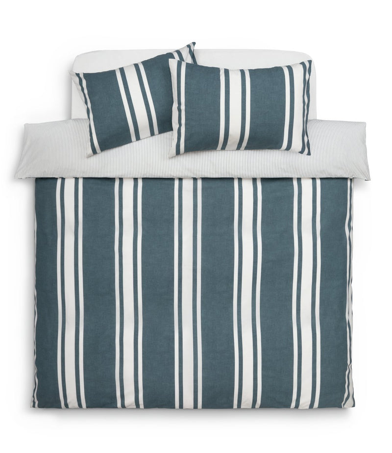 Habitat Cotton Coastal Stripe Blue Bedding Set - Single