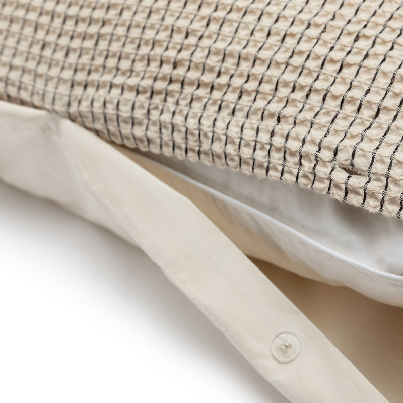 Habitat Cotton Contrast Waffle Beige Bedding Set Double, UK version