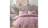 Argos Habitat Seersucker Wide Stripe Lilac Duvet Cover Set Double- Buy online at McGrocer